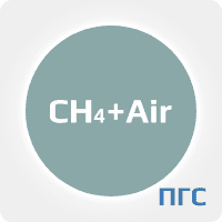 ПГС ГСО 1 разряд метан (СН4) 1,82% в воздухе (air.) в стальном баллоне 5 л. вентиль латунь