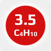 Бутан (C4H10) 3.5 (99,95%) в баллоне 2л (1 кг) соединение W21,8х1/14'' LH (DIN 1)